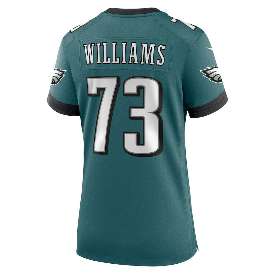 Cameron Williams 73 Philadelphia Eagles Women's Team Game Jersey - Midnight Green