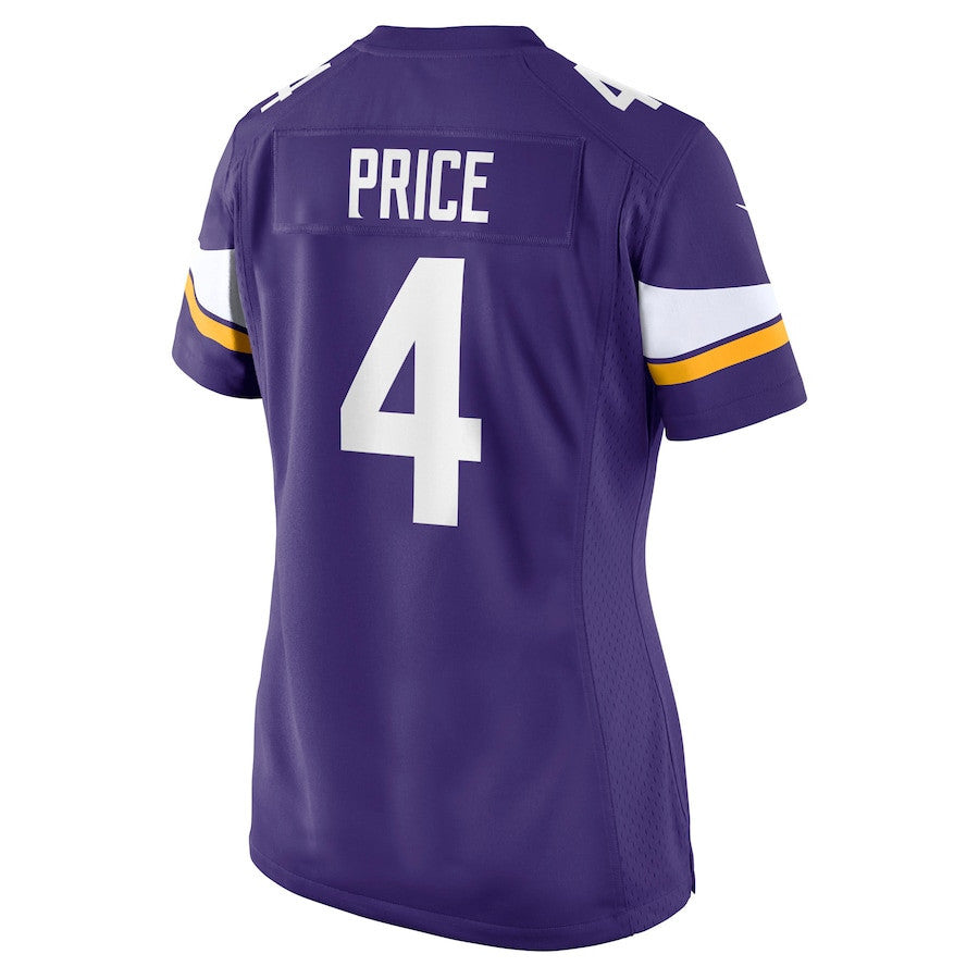 Myles Price 4 Minnesota Vikings Women's Team Game Jersey - Purple
