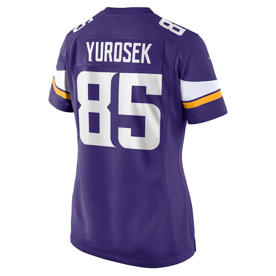 Ben Yurosek 85 Minnesota Vikings Women's Team Game Jersey - Purple