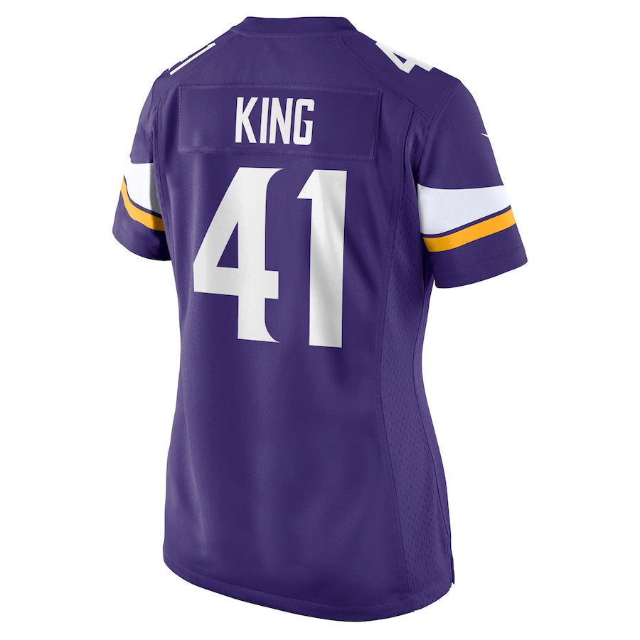 Kobe King 41 Minnesota Vikings Women's Team Game Jersey - Purple