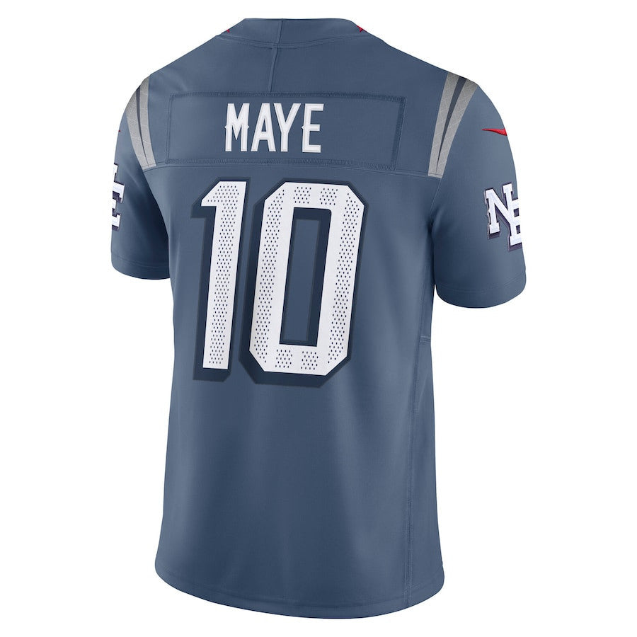 Drake Maye 10 New England Patriots 2025 Rivalries Collection Limited Men Jersey - Storm Blue