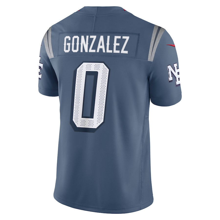Christian Gonzalez 0 New England Patriots 2025 Rivalries Collection Limited Men Jersey - Storm Blue