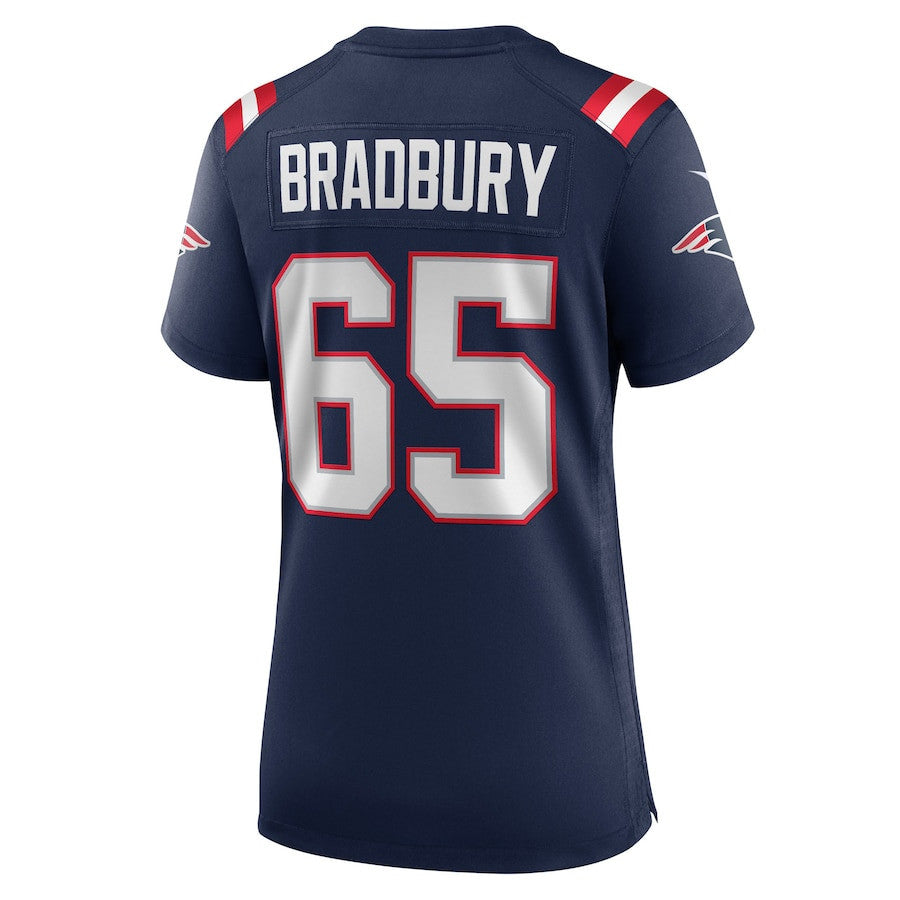 Garrett Bradbury 65 New England Patriots Women's Team Game Jersey - Navy