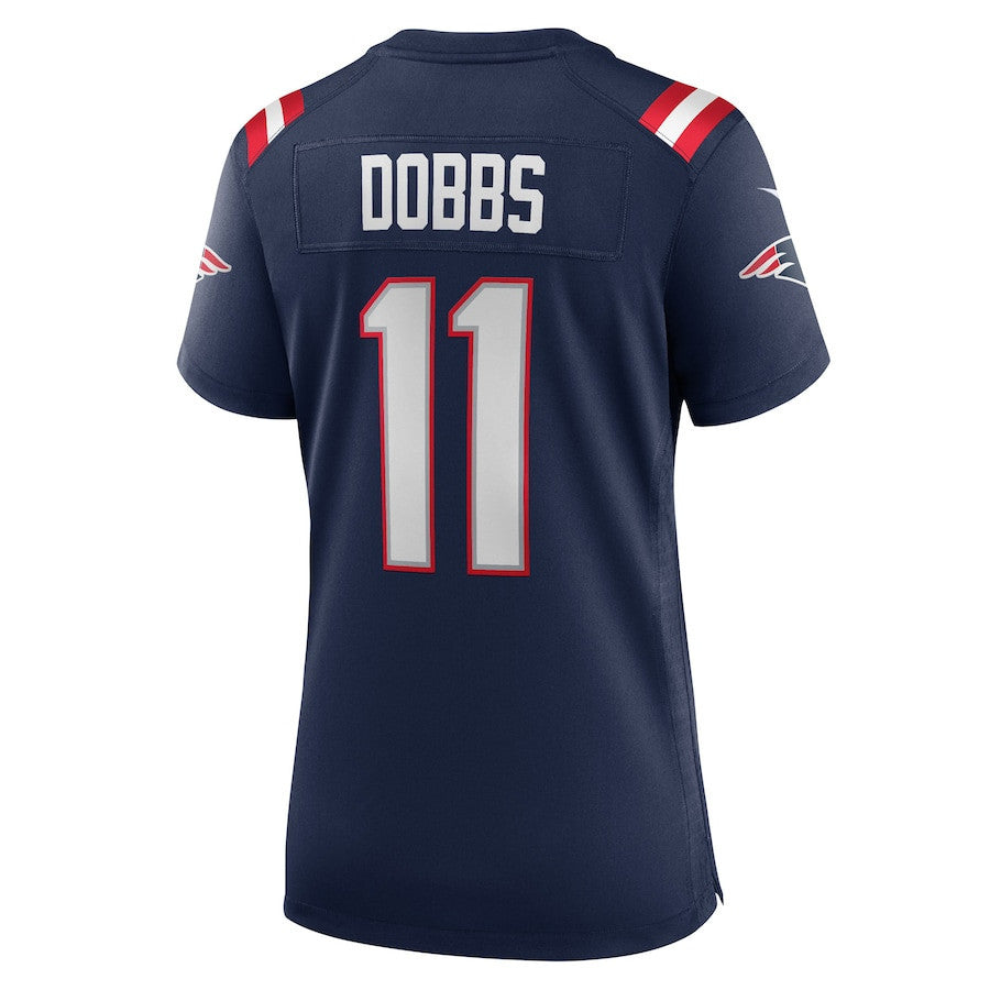 Joshua Dobbs 11 New England Patriots Women's Team Game Jersey - Navy