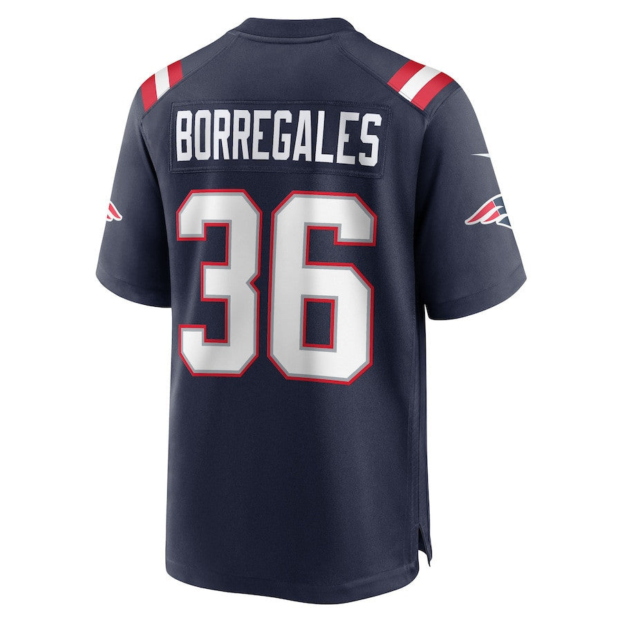 Andres Borregales 36 New England Patriots Team Game Men Jersey - Navy