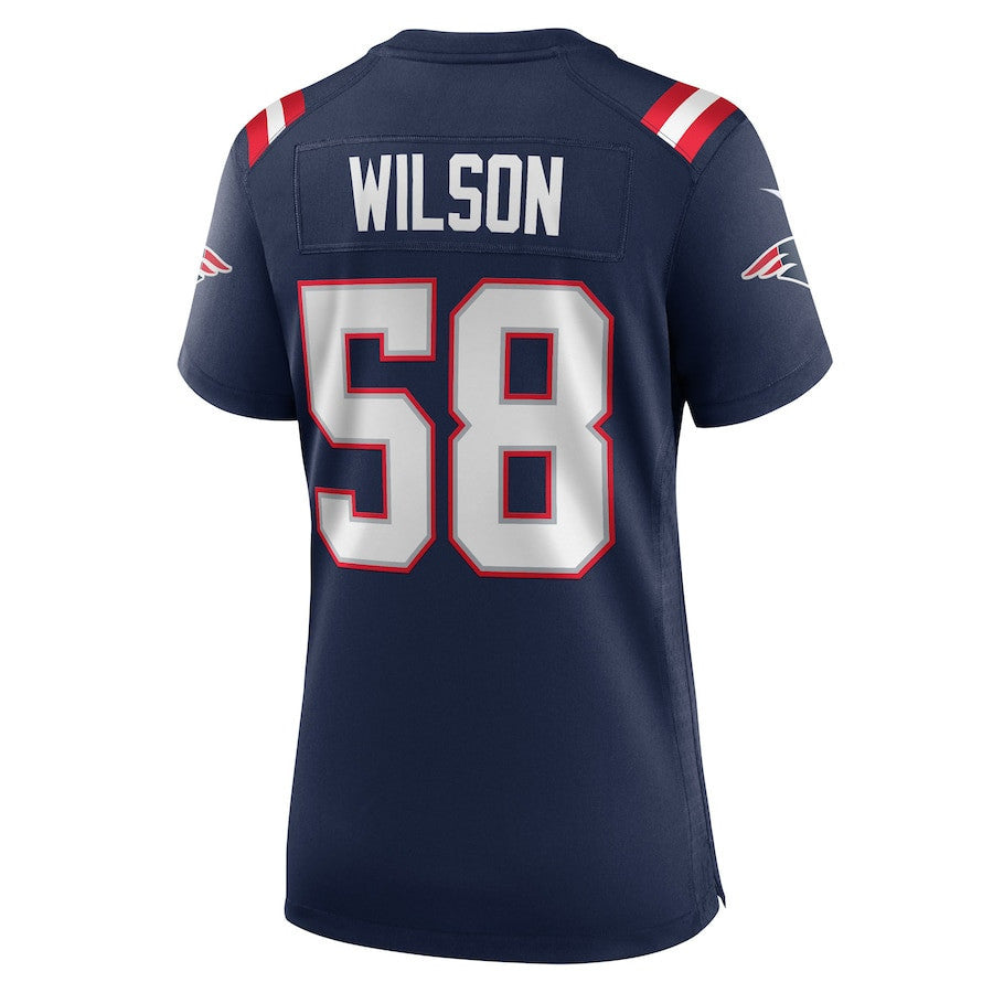 Jared Wilson 58 New England Patriots Women's Team Game Jersey - Navy