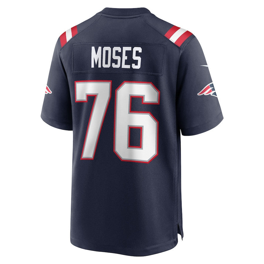 Morgan Moses 76 New England Patriots Team Game Men Jersey - Navy