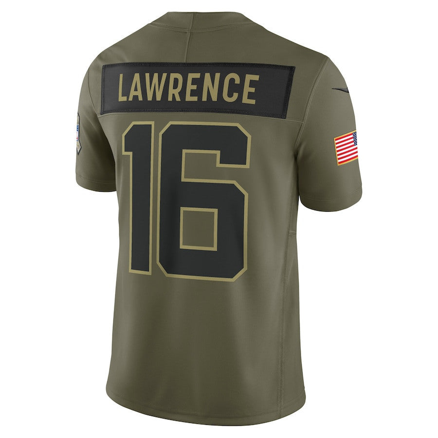 Trevor Lawrence 16 Jacksonville Jaguars 2025 Salute To Service Men Jersey - Olive