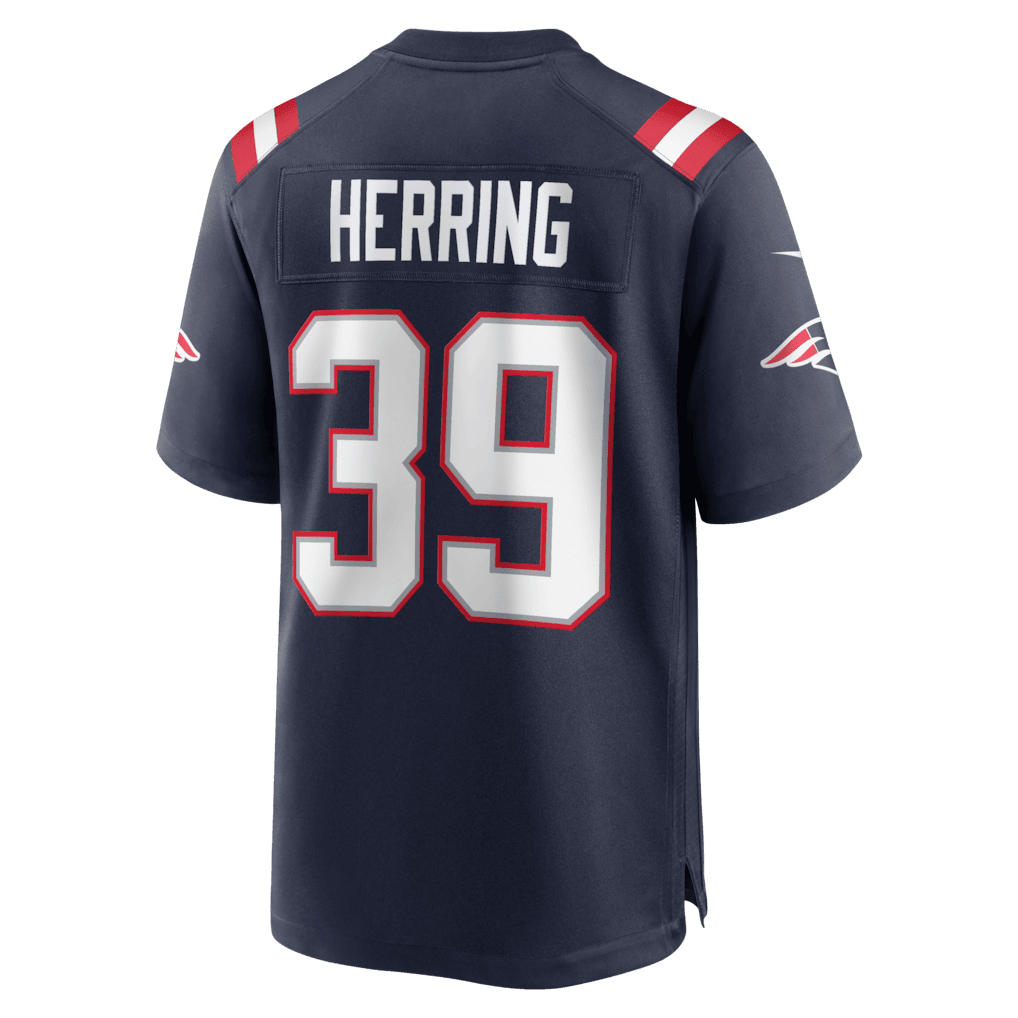 Tyron Herring 39 New England Patriots Team Game Men Jersey - Navy