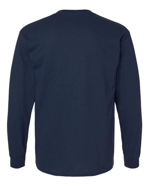 New England Patriots Long Sleeve T-Shirt – State Outline Print – Navy