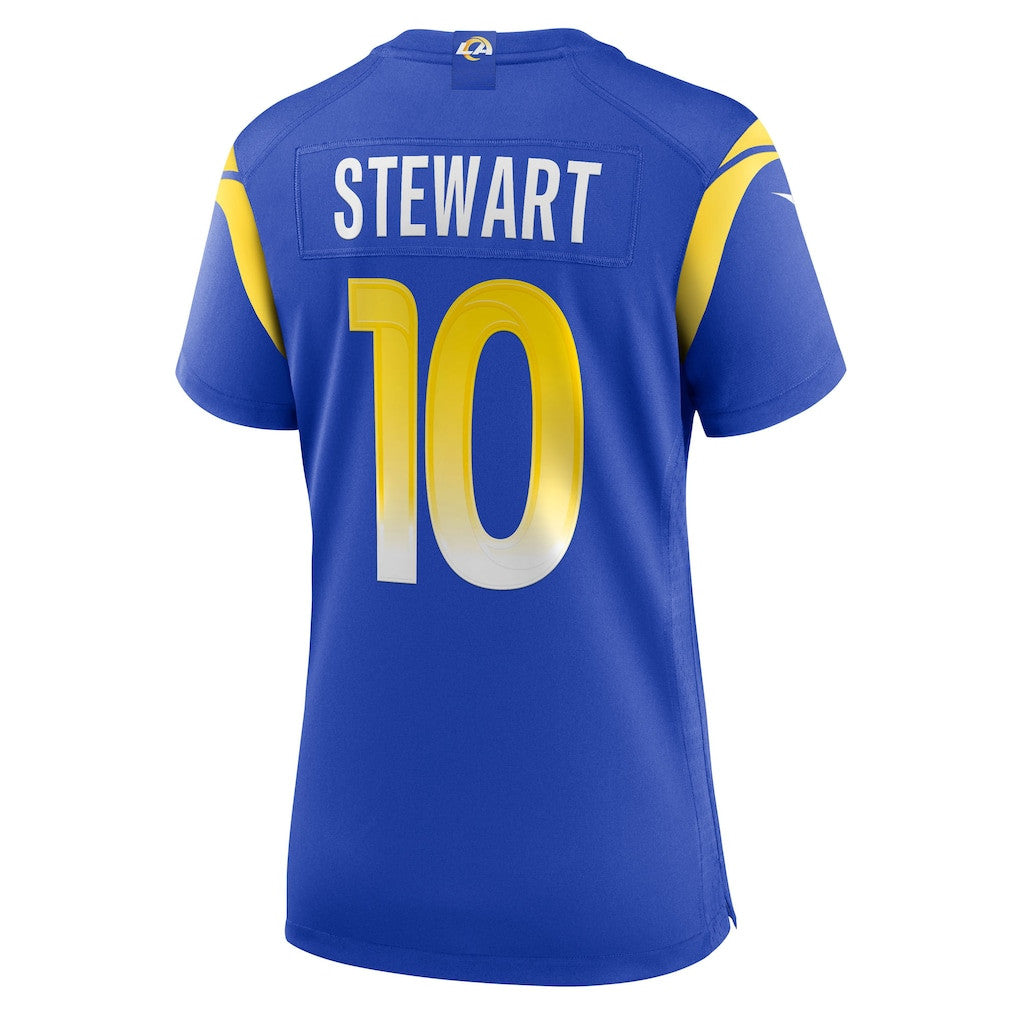 Josaiah Stewart 10 Los Angeles Rams Women's Team Game Jersey - Royal