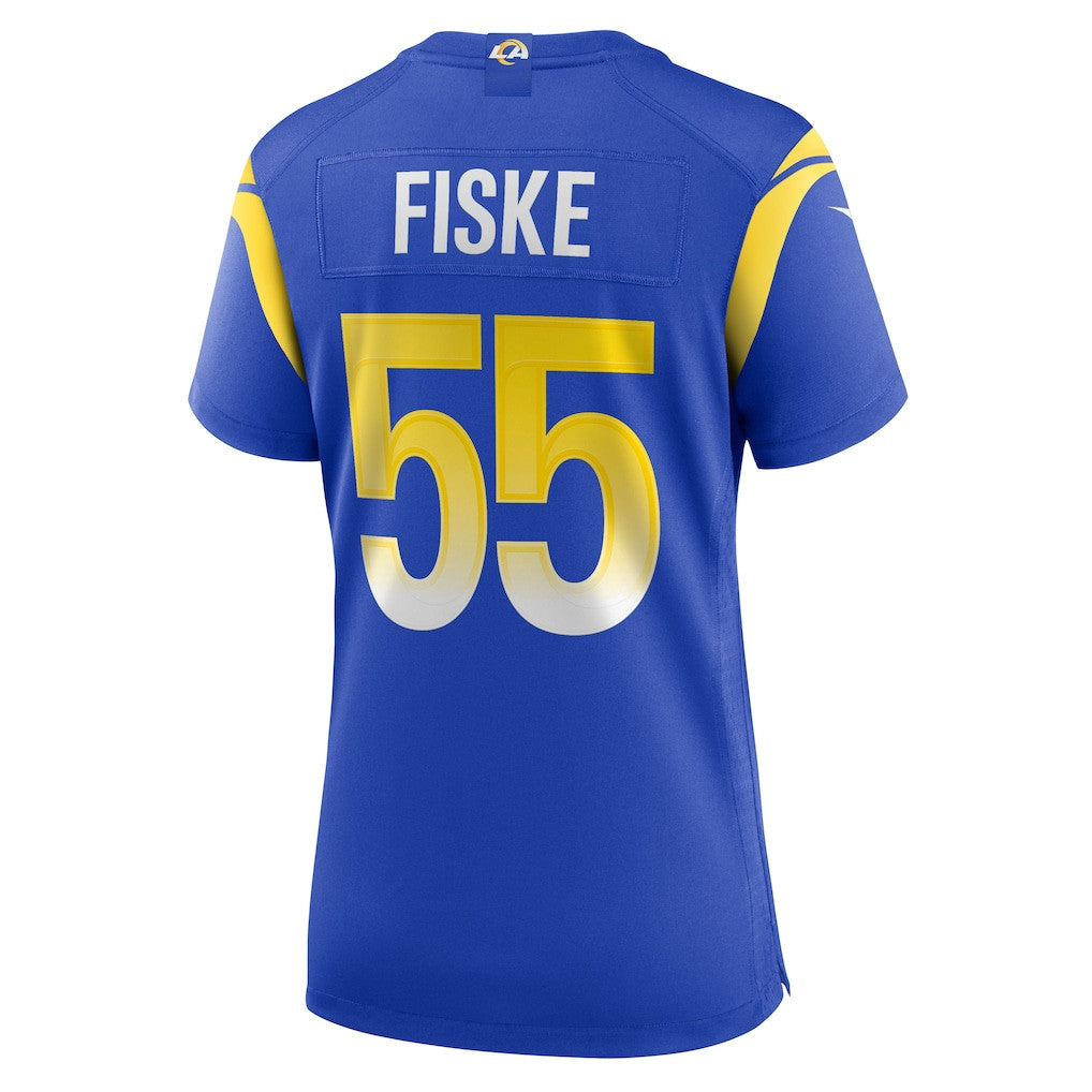 Braden Fiske 55 Los Angeles Rams Women's Team Game Jersey - Royal