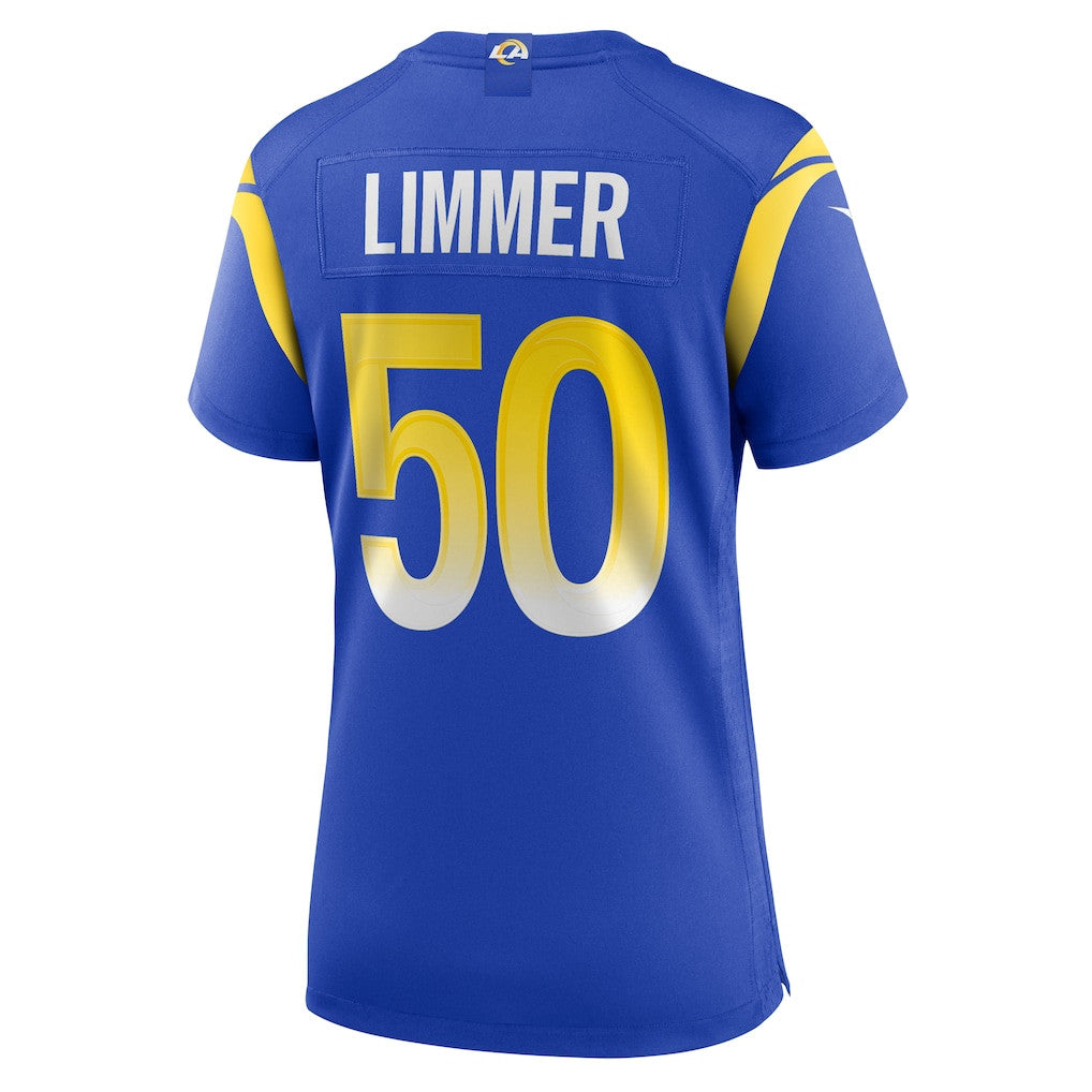 Beaux Limmer 50 Los Angeles Rams Women's Team Game Jersey - Royal