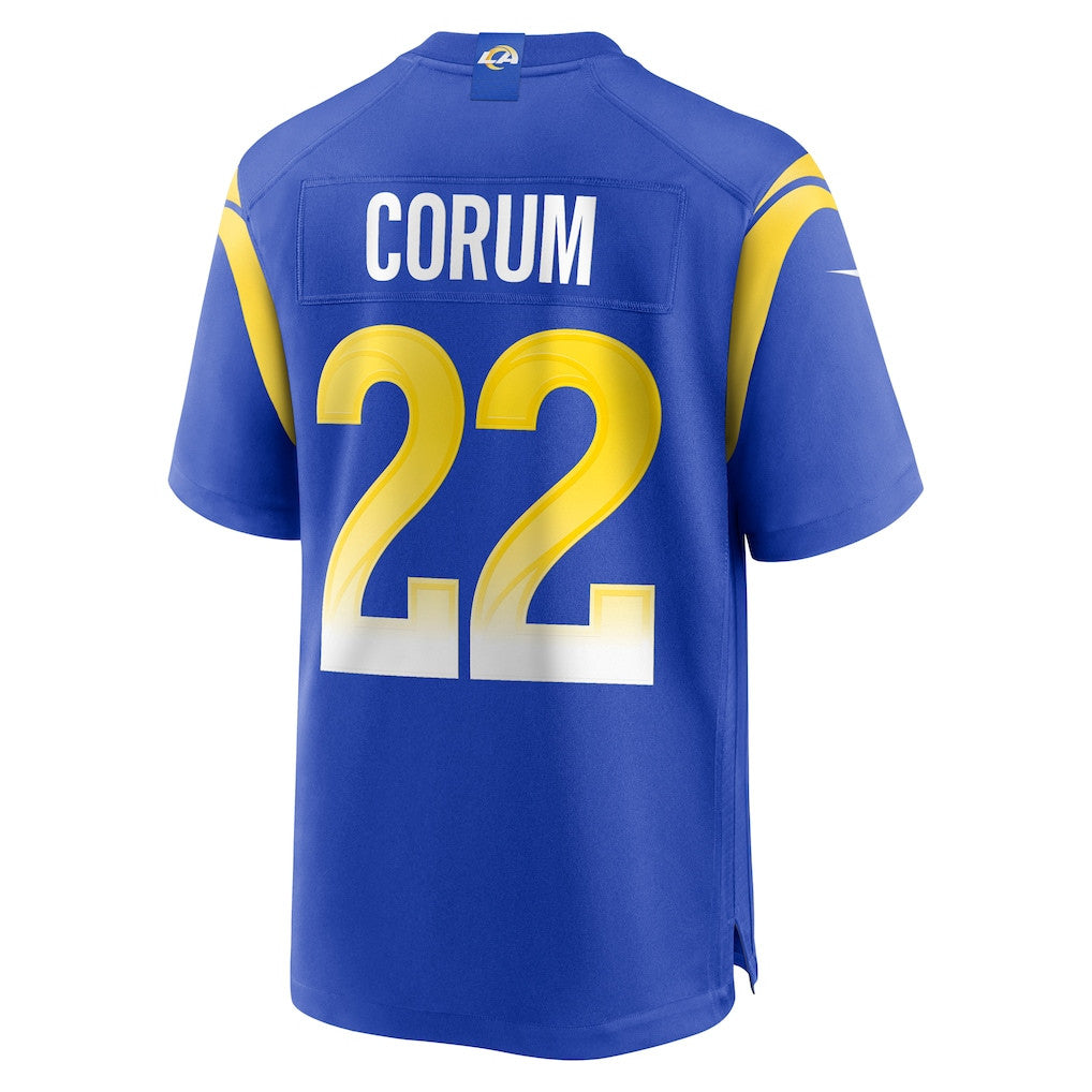 Blake Corum 22 Los Angeles Rams Team Game Men Jersey - Royal