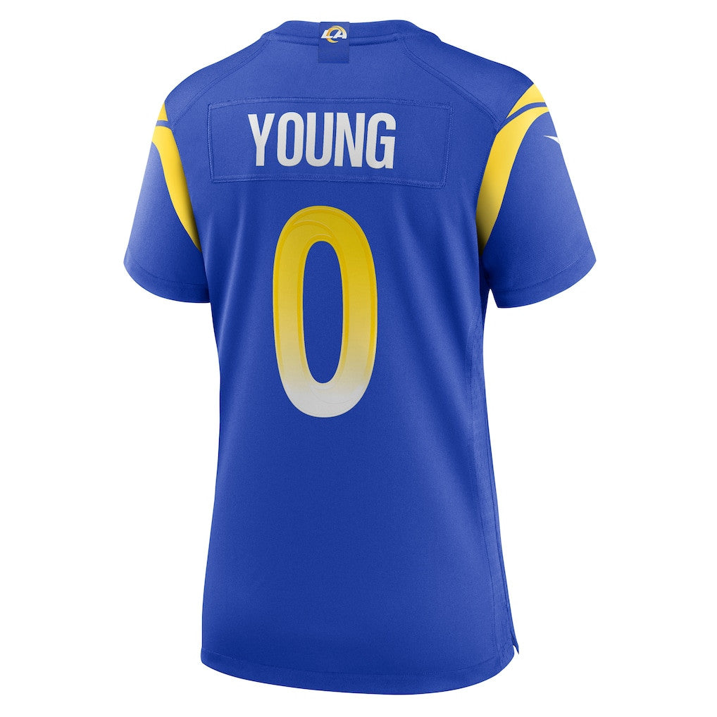 Byron Young 0 Los Angeles Rams Women's Team Game Jersey - Royal