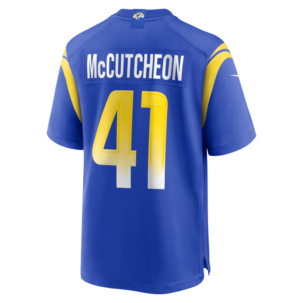 Cameron McCutcheon 41 Los Angeles Rams Game Men Jersey - Royal