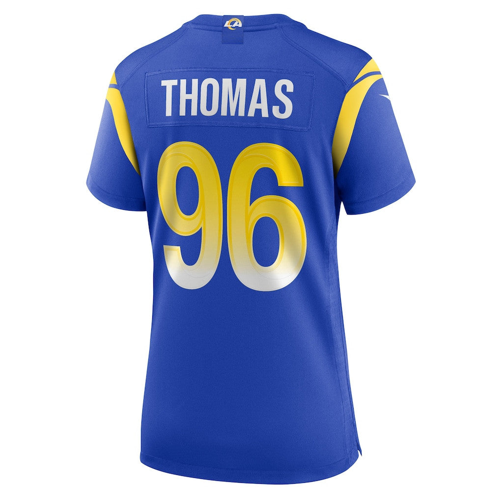 Keir Thomas 96 Los Angeles Rams Women's Team Game Jersey - Royal
