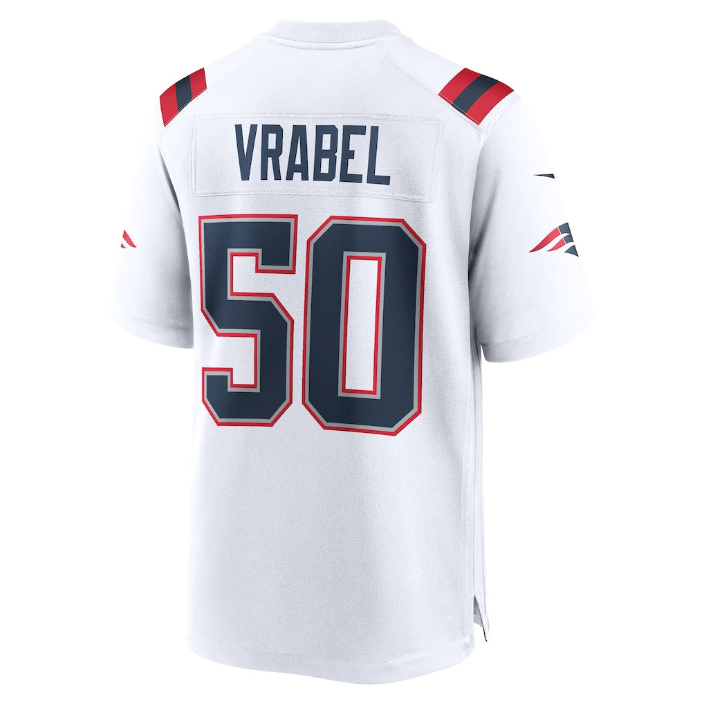 Mike Vrabel 50 New England Patriots Game Retired Player Men Jersey - White