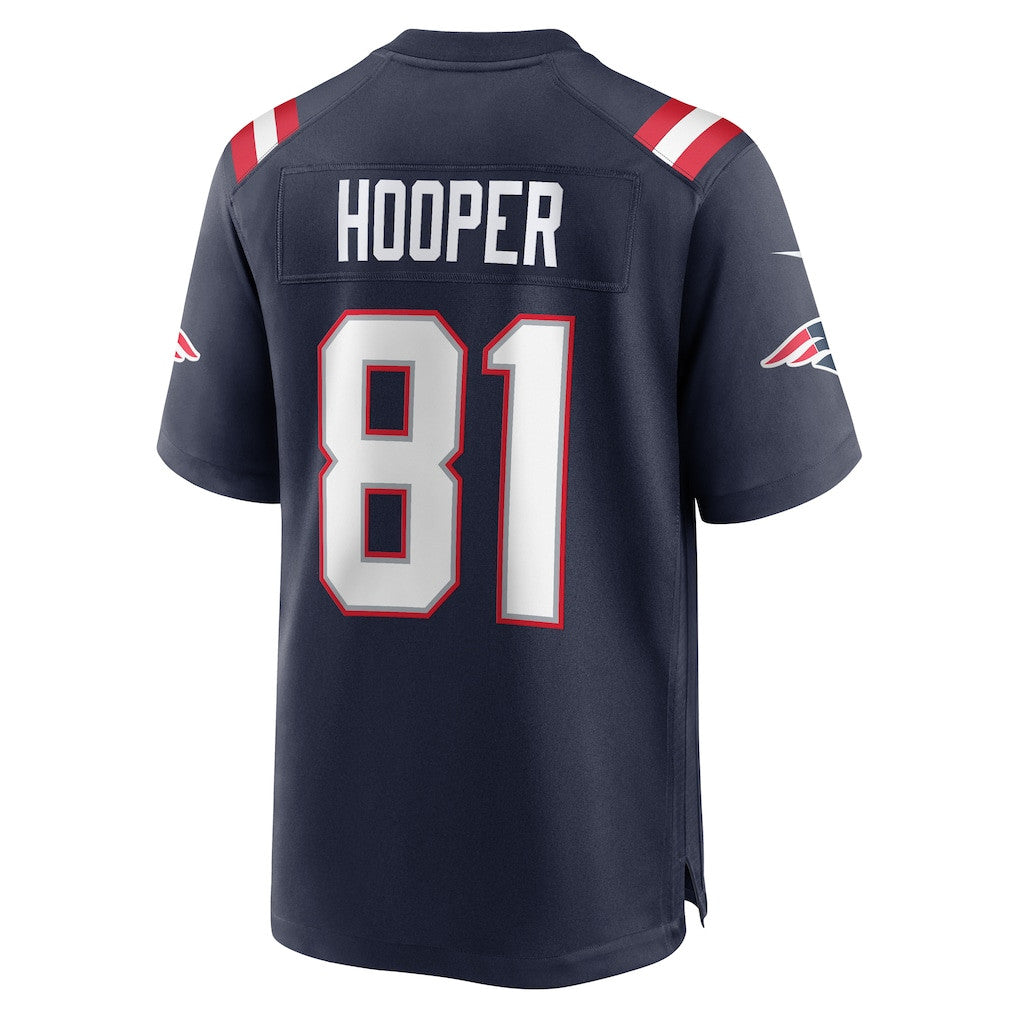 Austin Hooper 81 New England Patriots Game Men Jersey - Navy