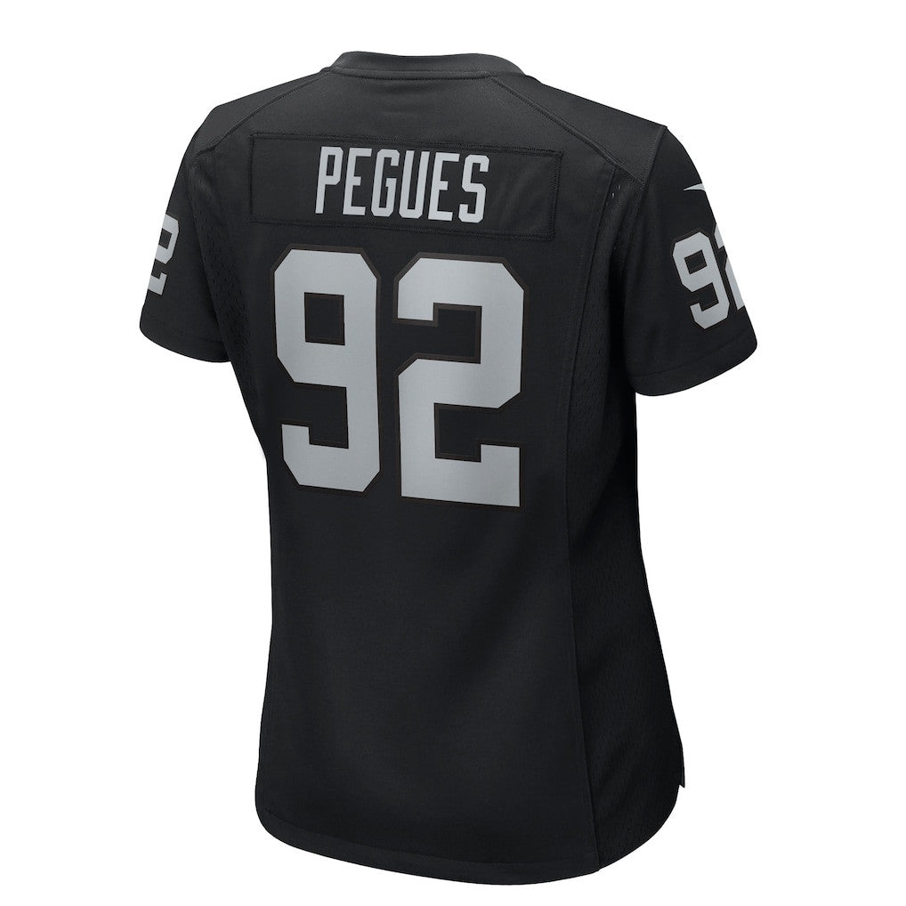 JJ Pegues 92 Las Vegas Raiders Women's Team Game Jersey - Black