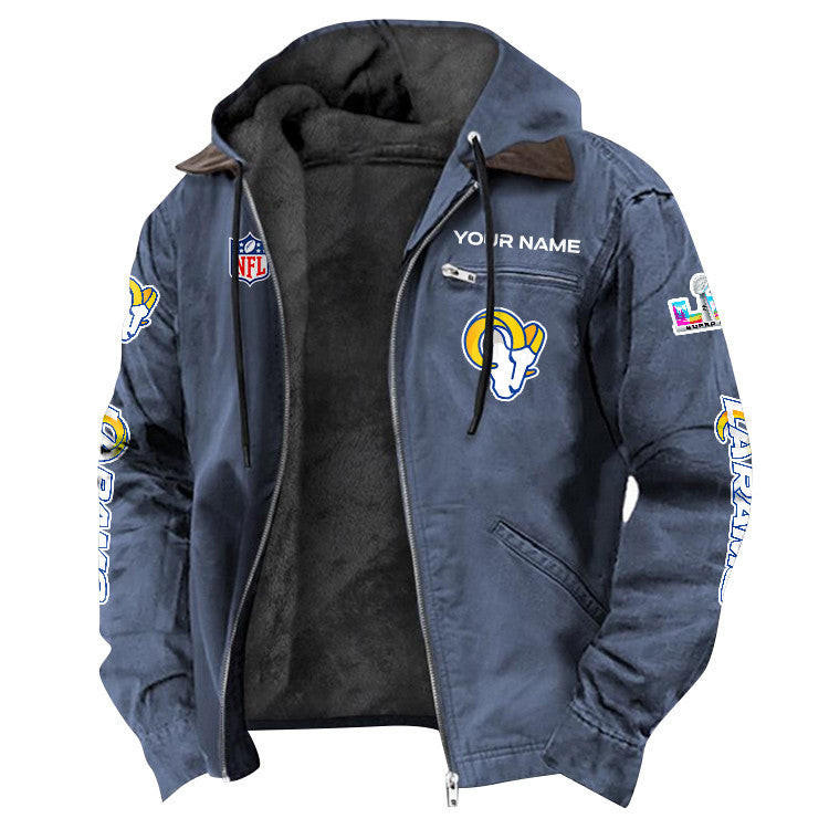 Los Angeles Rams 2026 Super Bowl LX Custom Name Special Edition Flannel Jacket