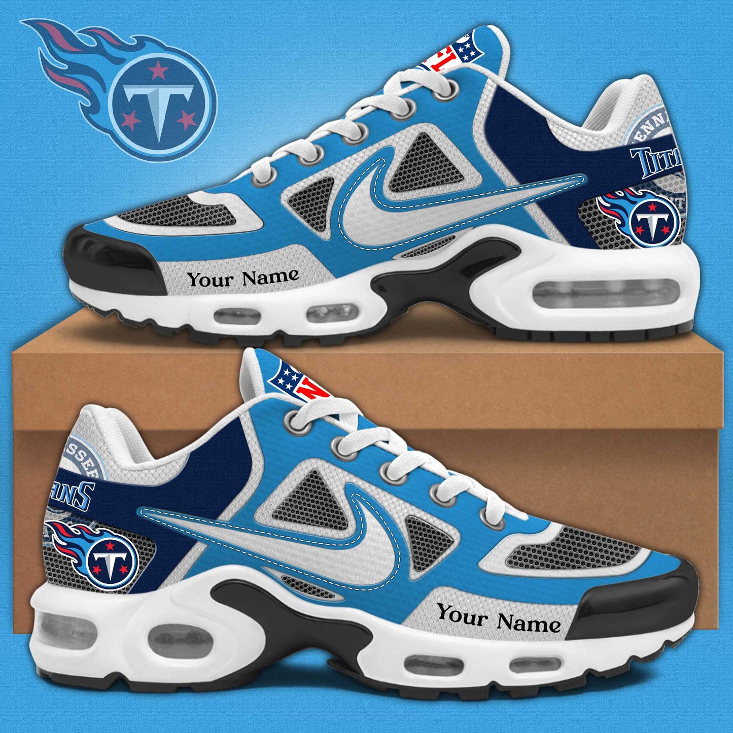 Tennessee Titans Sport Limited Edition Custom Name Air Max Shoes Sneakers For Men And Women