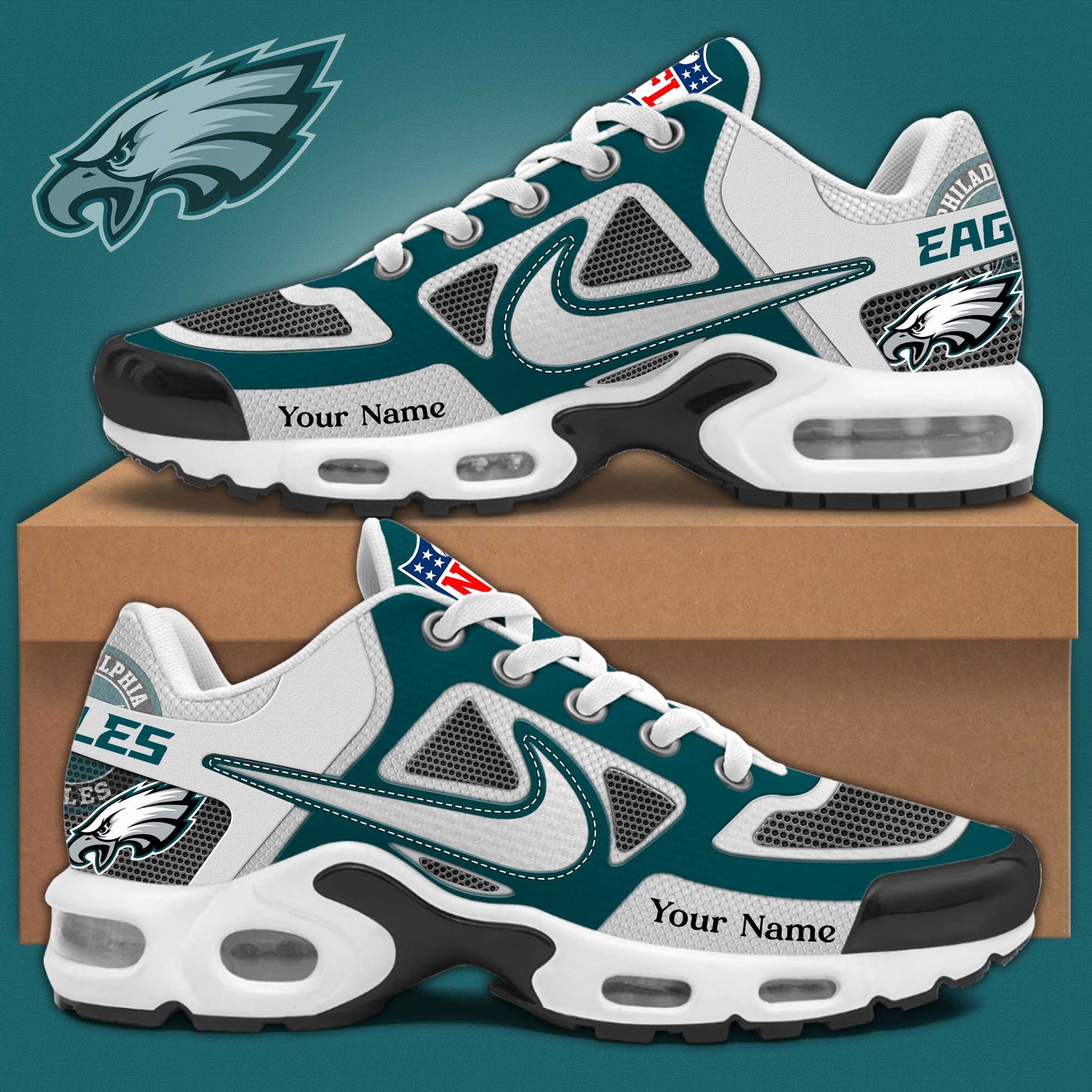 Philadelphia Eagles Sport Limited Edition Custom Name Air Max Shoes Sneakers For Men And Women