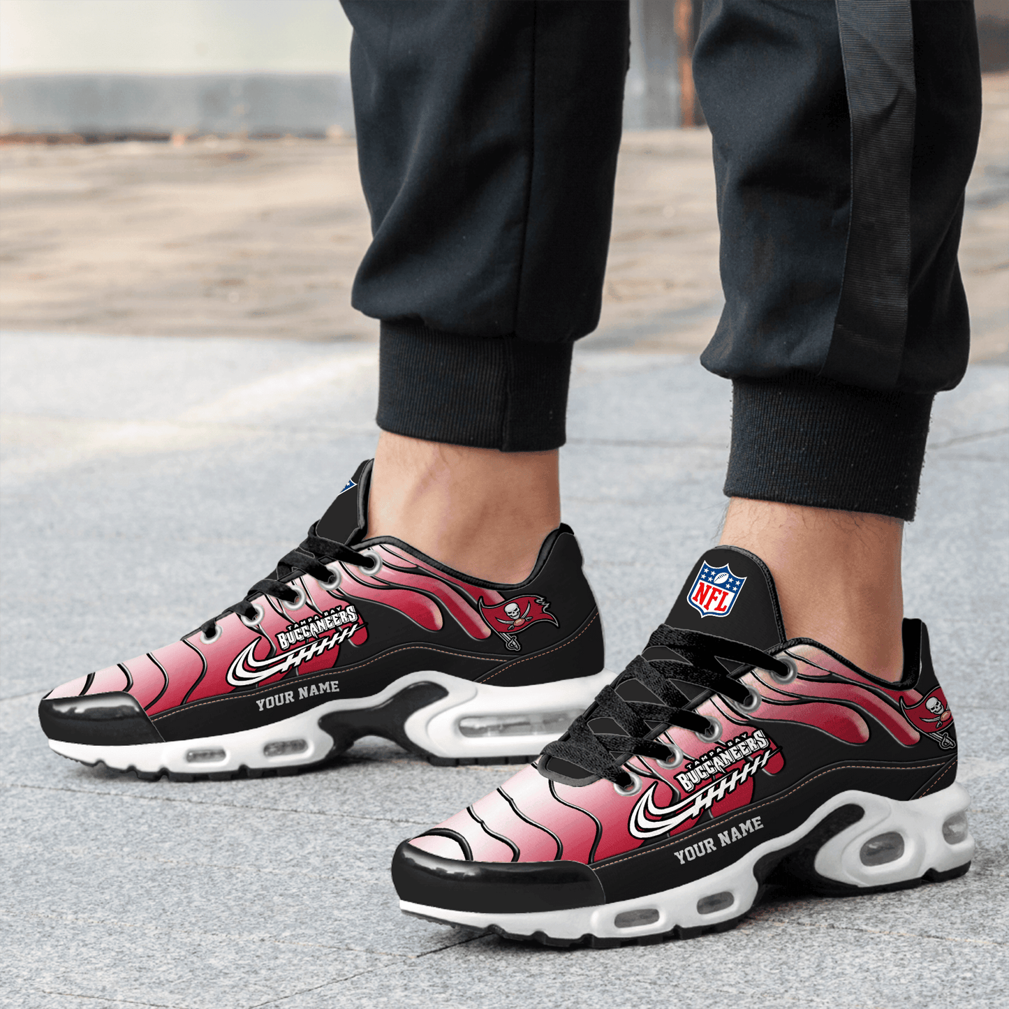 Tampa Bay Buccaneers Ombre Limited Edition Custom Name Air Max Shoes Sneakers For Men And Women