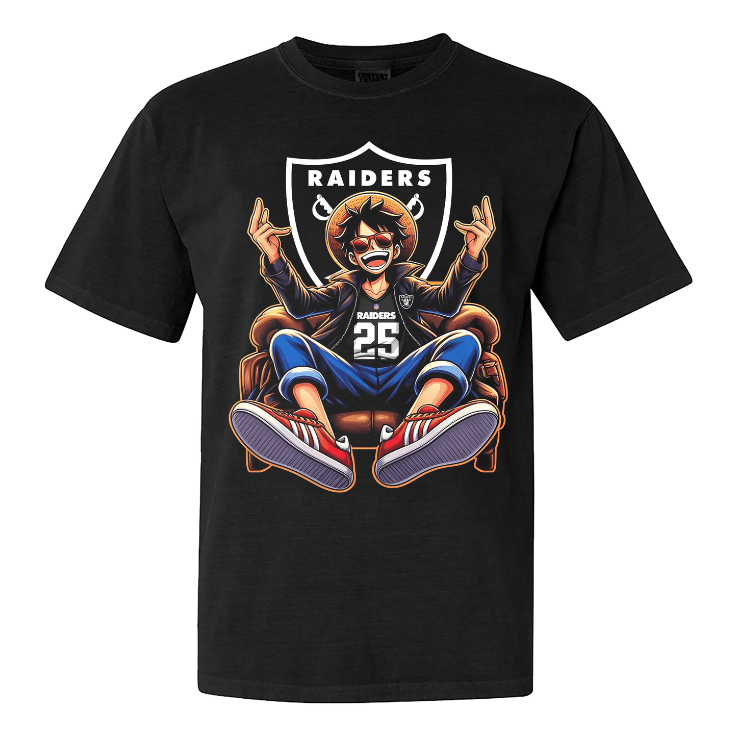 Las Vegas Raiders Luffy T-shirt - Black