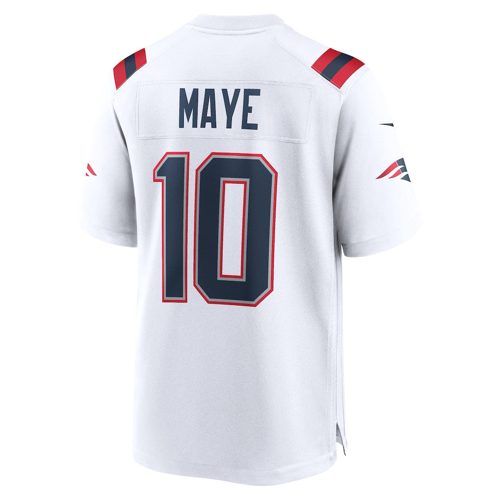 Drake Maye 10 New England Patriots 2026 Super Bowl LX Player Game Jersey - White