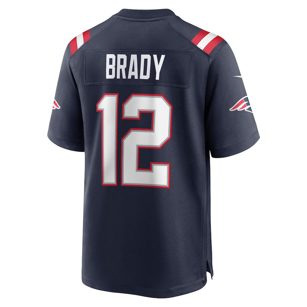 Tom Brady 12 New England Patriots 2026 Super Bowl LX Game Retired Jersey - Navy