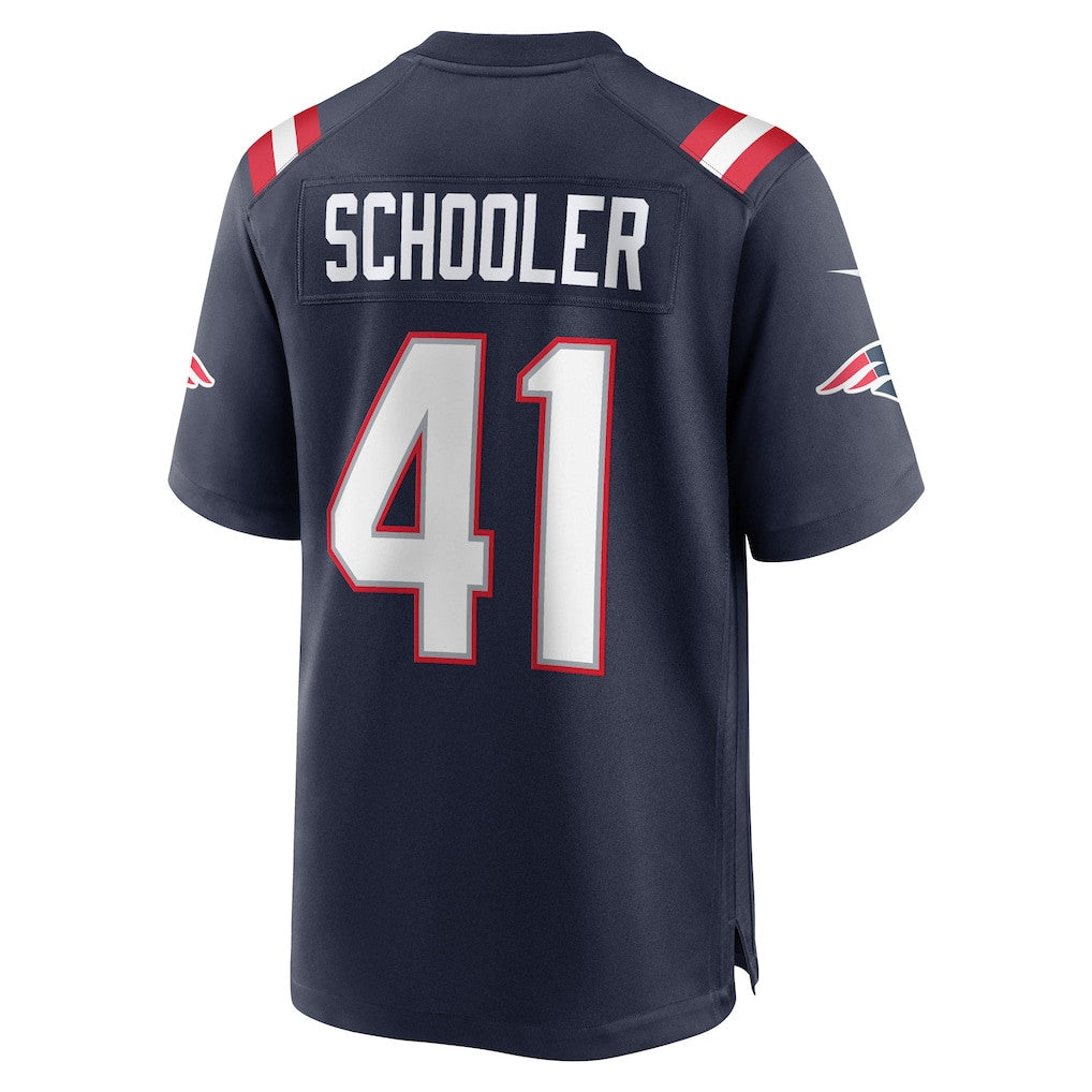 Brenden Schooler 41 New England Patriots 2026 Super Bowl LX Game Jersey - Navy