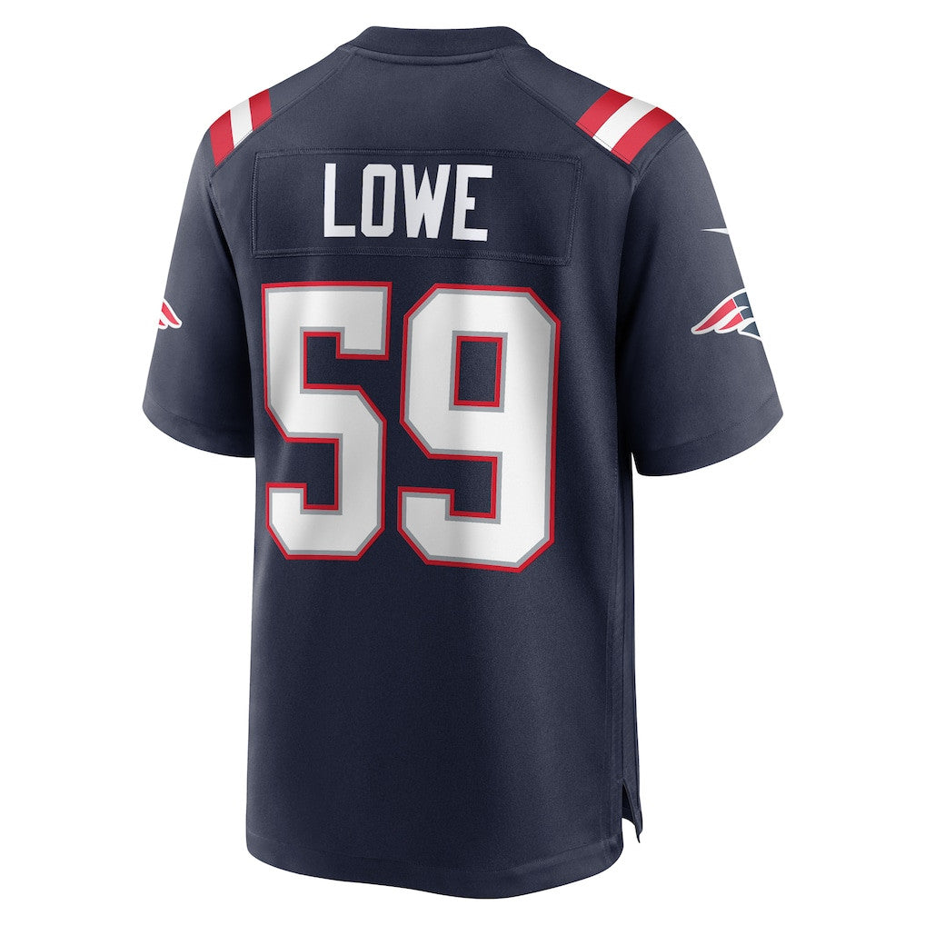 Vederian Lowe 59 New England Patriots 2026 Super Bowl LX Game Jersey - Navy