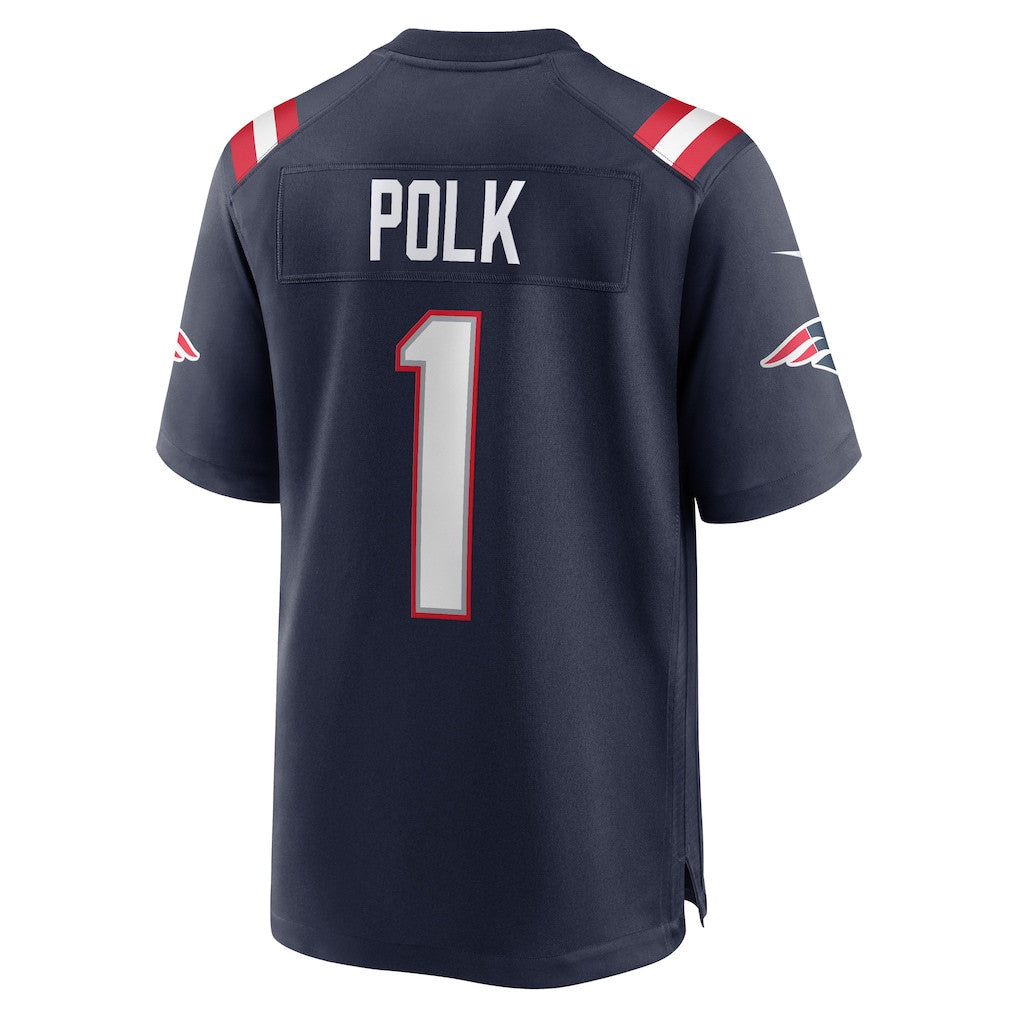 Ja'Lynn Polk 1 New England Patriots 2026 Super Bowl LX Game Jersey - Navy