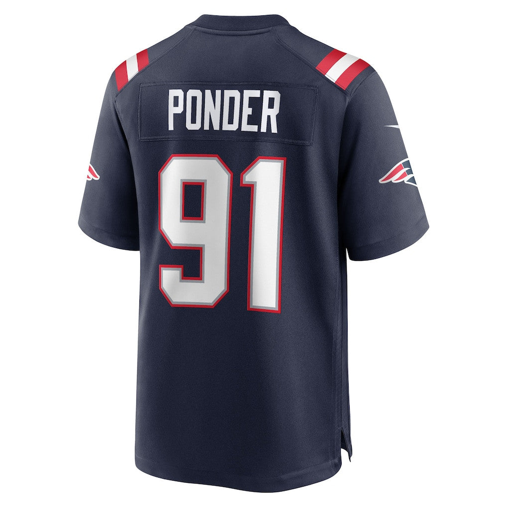 Elijah Ponder 91 New England Patriots 2026 Super Bowl LX Game Jersey - Navy