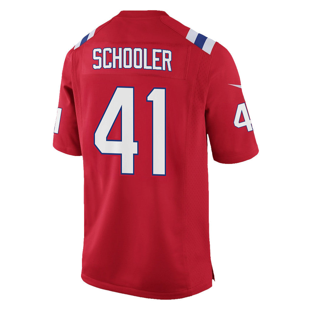 Brenden Schooler 41 New England Patriots YOUTH 2026 Super Bowl LX - Alternate Game Jersey - Red