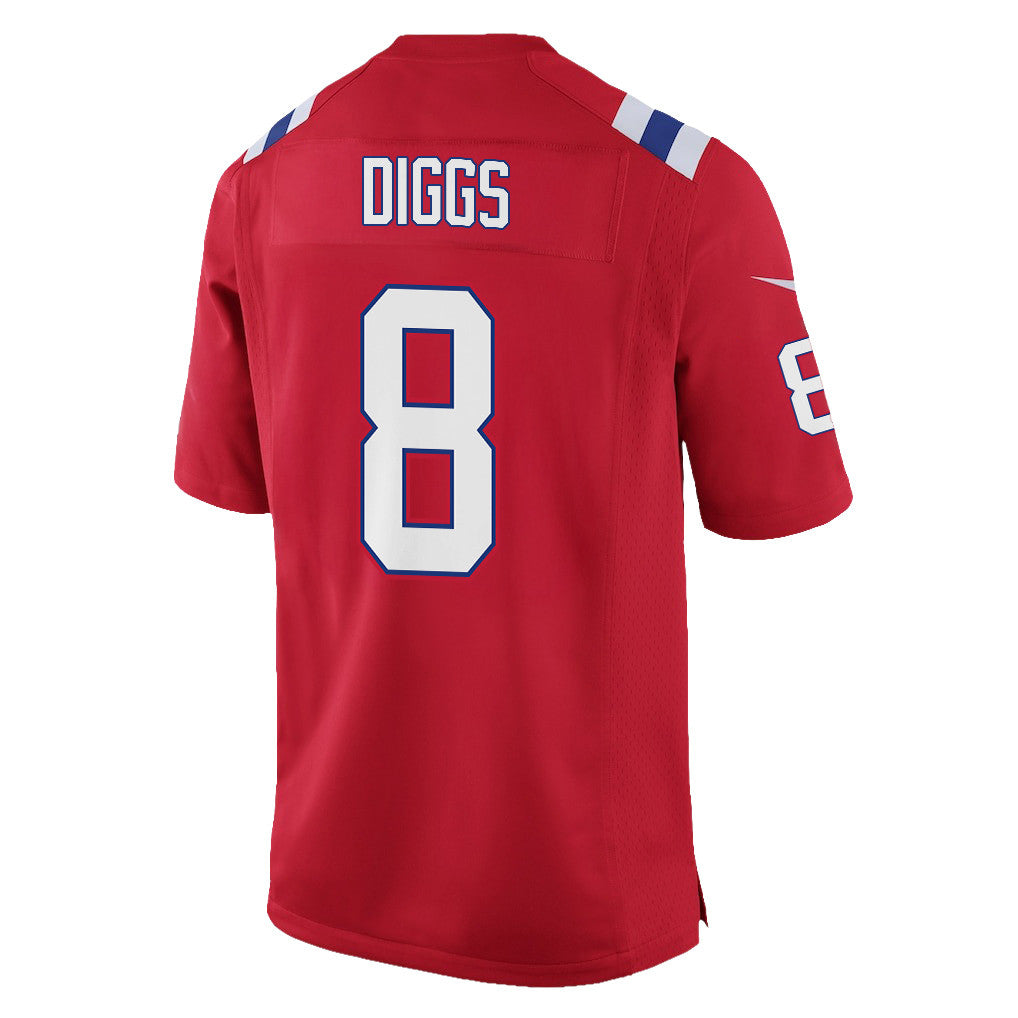 Stefon Diggs 8 New England Patriots YOUTH 2026 Super Bowl LX - Alternate Game Jersey - Red