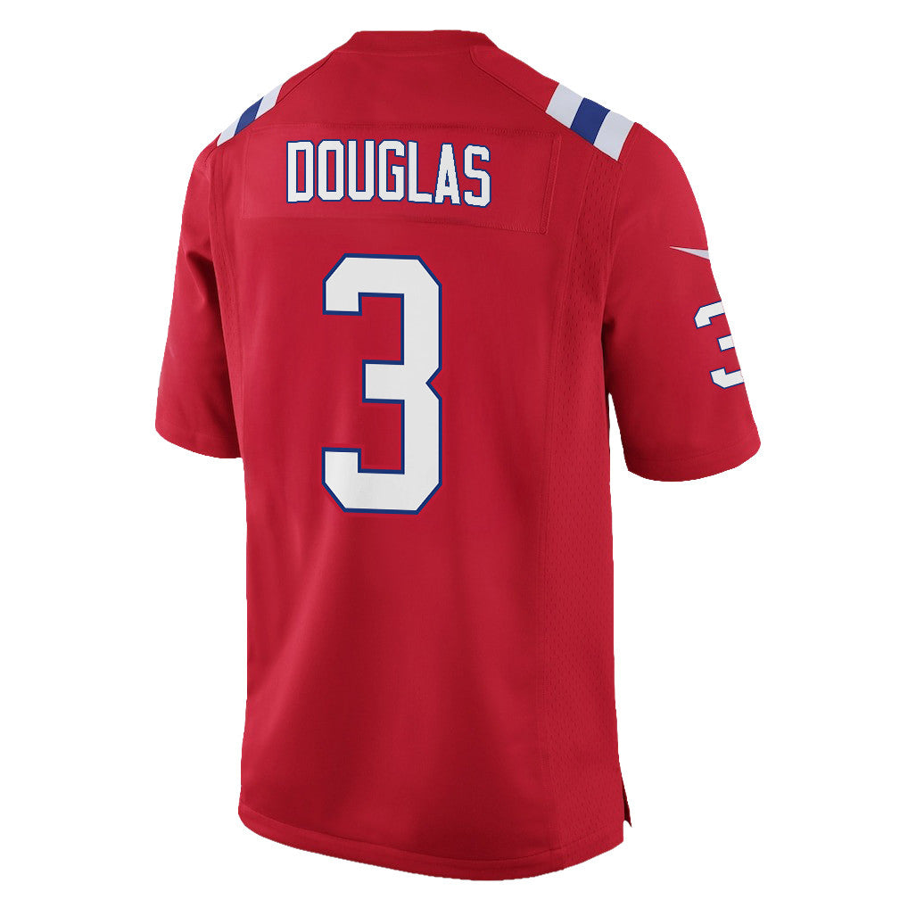 DeMario Douglas 3 New England Patriots YOUTH 2026 Super Bowl LX - Alternate Game Jersey - Red