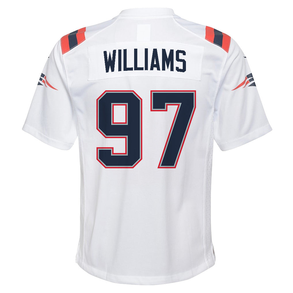 Milton Williams 97 New England Patriots YOUTH 2026 Super Bowl LX - White Game Jersey