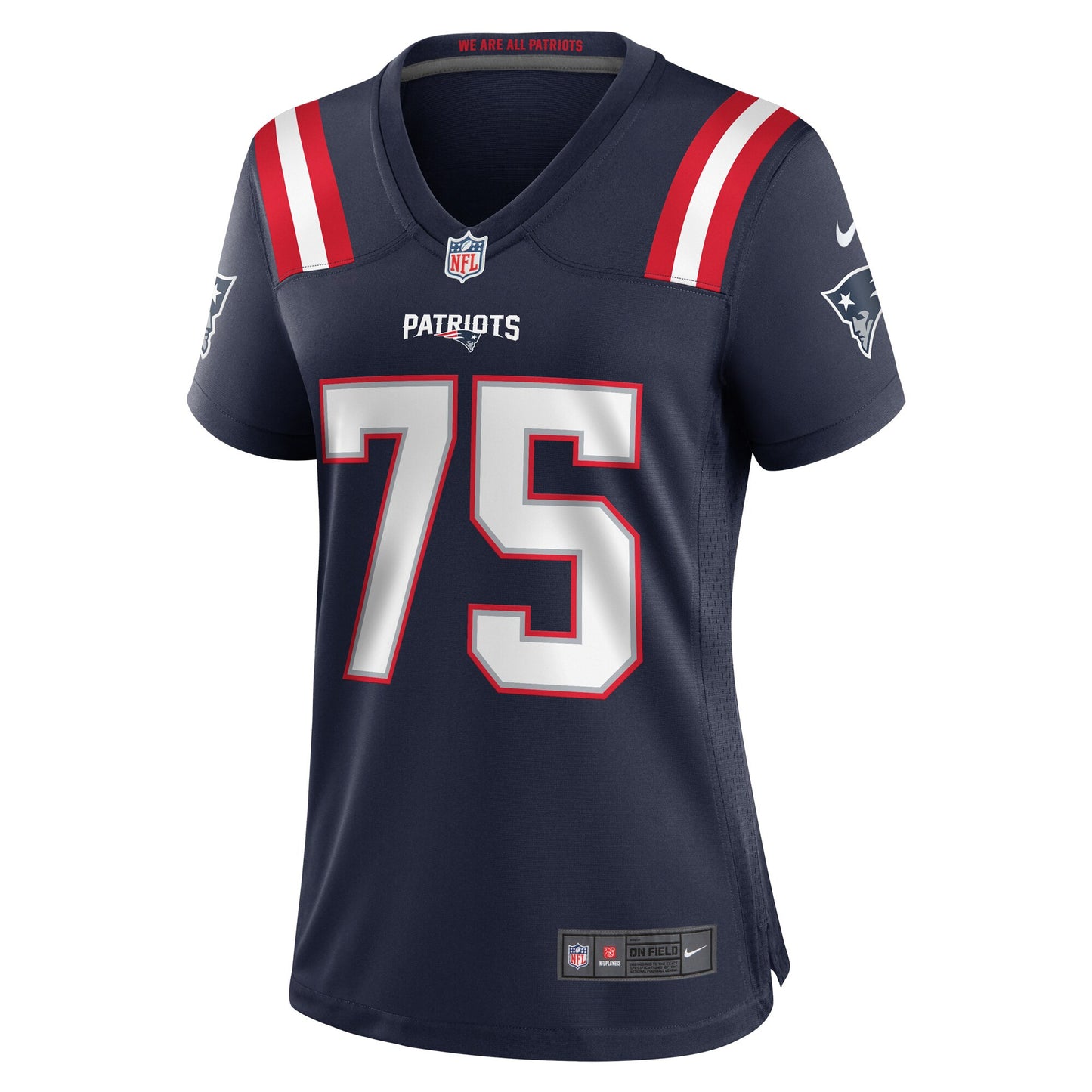 Conor McDermott 75 New England Patriots 2026 Super Bowl LX - Women's Game Jersey - Navy