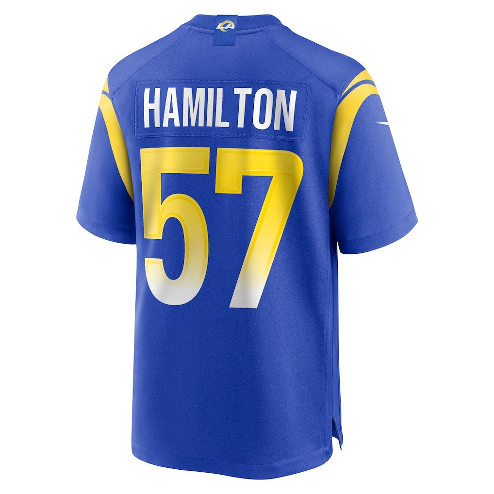 Ty Hamilton 57 Los Angeles Rams 2026 Super Bowl LX - Royal Game Player Jersey