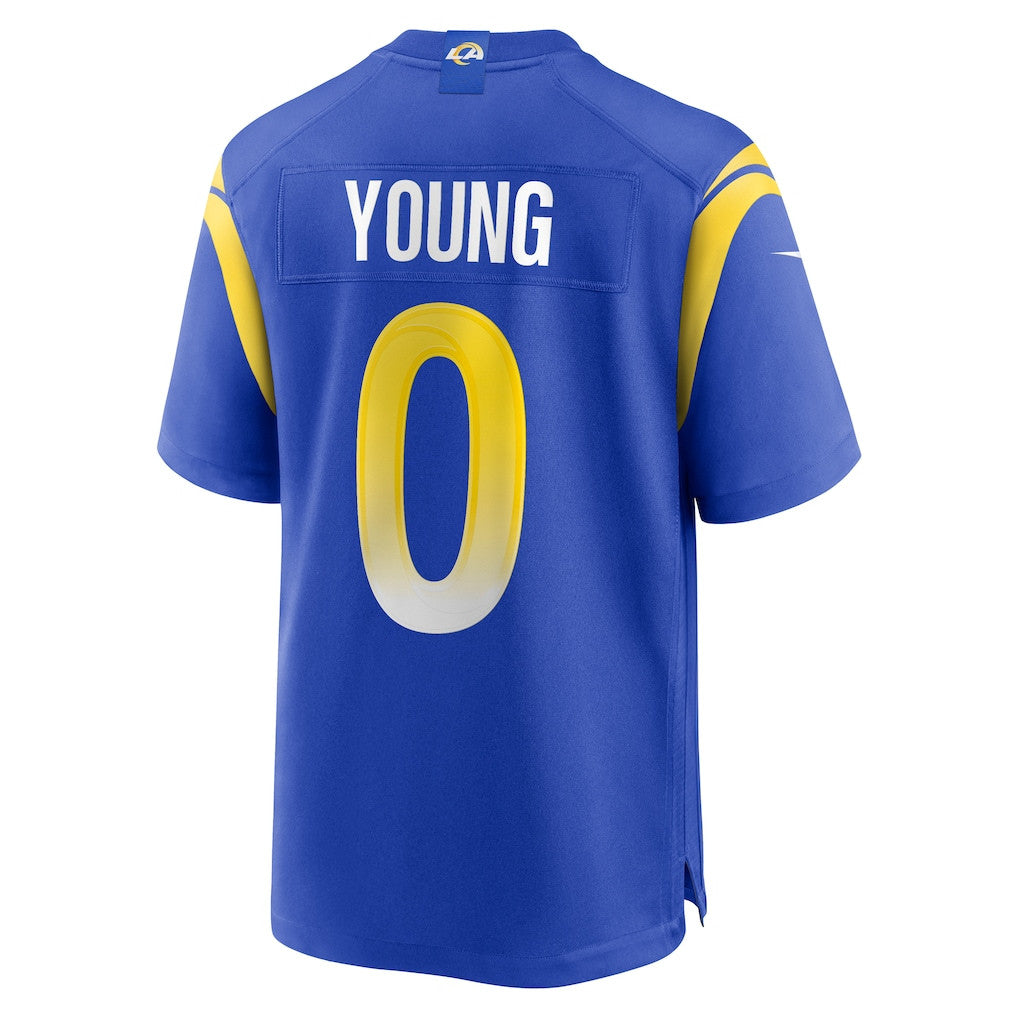 Byron Young 0 Los Angeles Rams 2026 Super Bowl LX - Royal Game Player Jersey