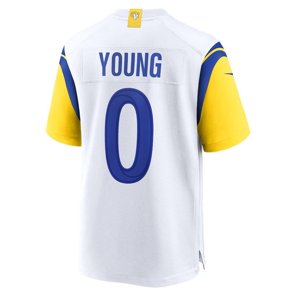 Byron Young 0 Los Angeles Rams 2026 Super Bowl LX - White Game Player Jersey
