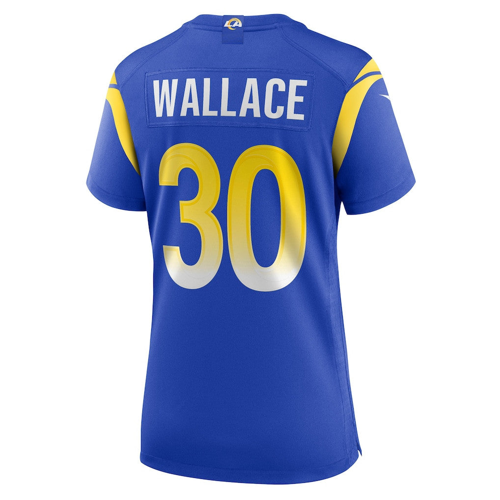 Josh Wallace 30 Women's Los Angeles Rams 2026 Super Bowl LX - Royal Team Game Jersey