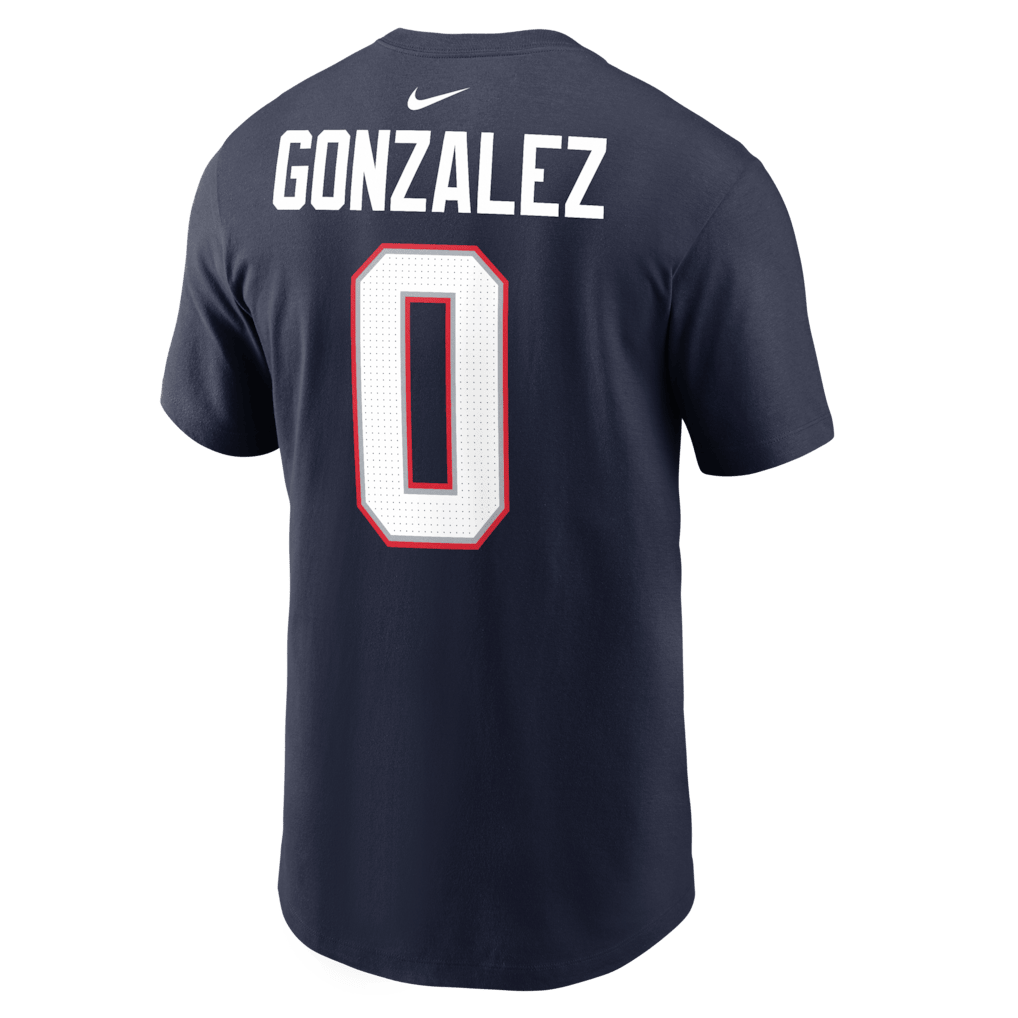 Christian Gonzalez New England Patriots Super Bowl LX Player T-Shirt - Navy
