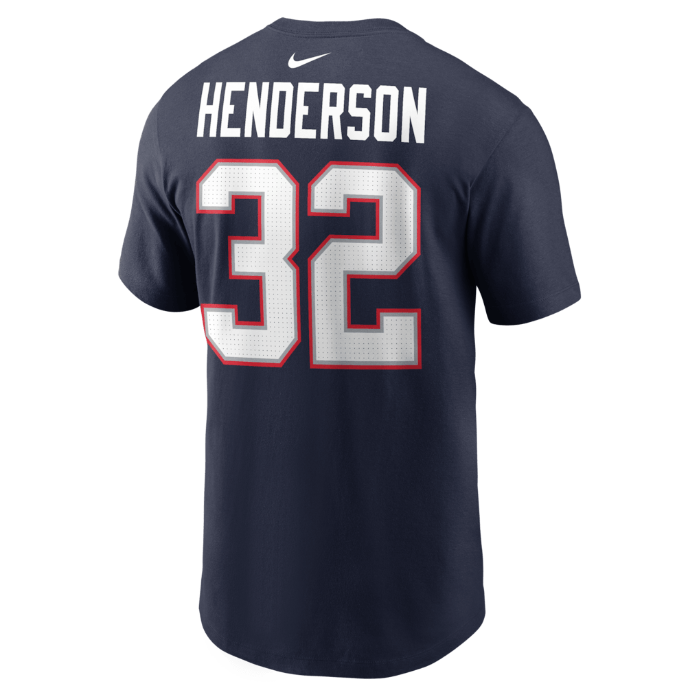 TreVeyon Henderson New England Patriots Player T-Shirt - Navy