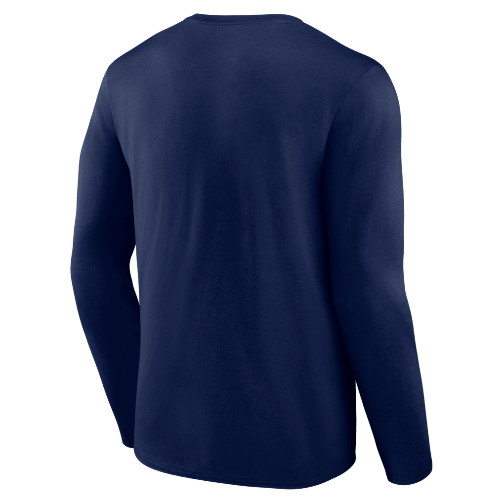 New England Patriots 2025 AFC Champions Right Side Draw Long Sleeve T-Shirt - Navy