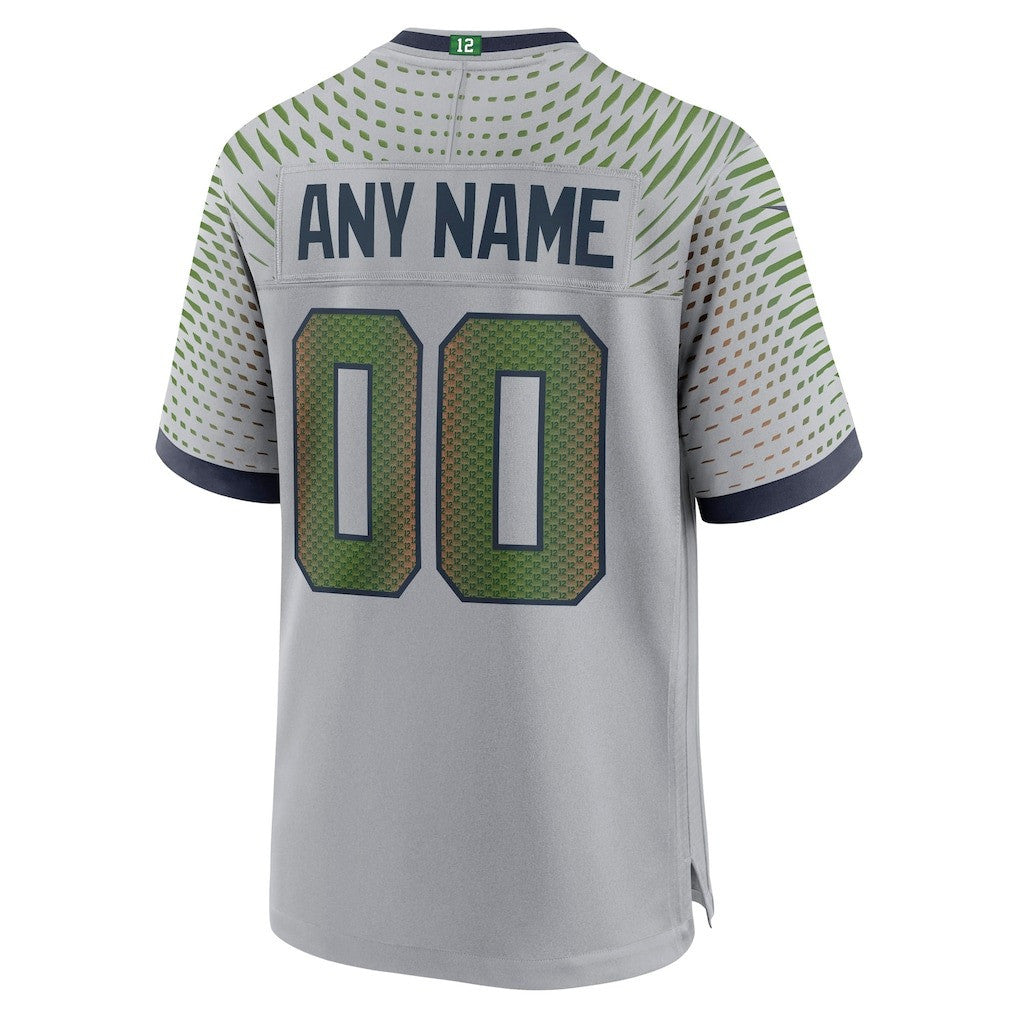 Seattle Seahawks Champions 2025-26 Super Bowl LX Custom Rivalries Collection Game Jersey - Gray