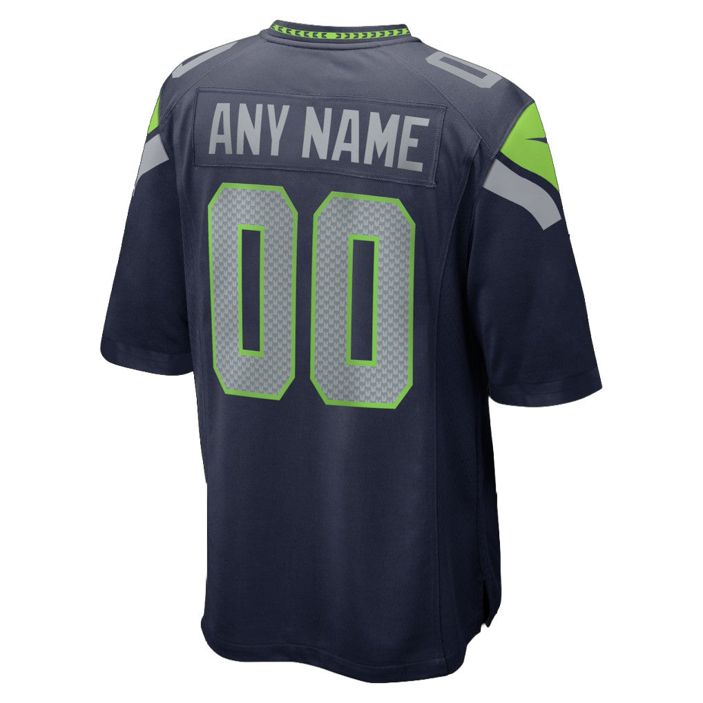 Seattle Seahawks Champions Super Bowl LX Personalized Team Game Jersey - College Navy Edition