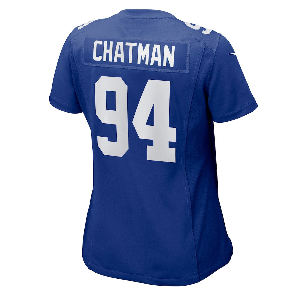 Elijah Chatman 94 New York Giants Women's Team Game Jersey - Royal